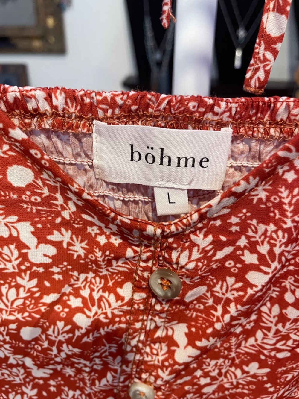 bohme Rust Floral Mini Dress - Picture 2 of 5